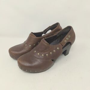 DANSKO Ryder Brown Leather Clogs